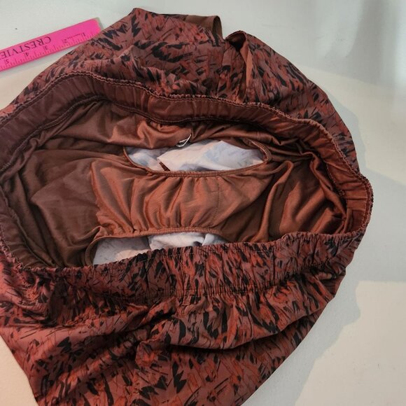 Athletic Works Womens Abstract Print Running Shorts Size Large Brown Black - Picture 11 of 14